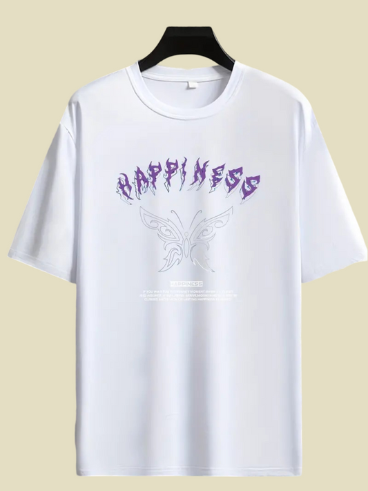Graphic HAPPINESS Tee's (ONLY IN WHITE)
